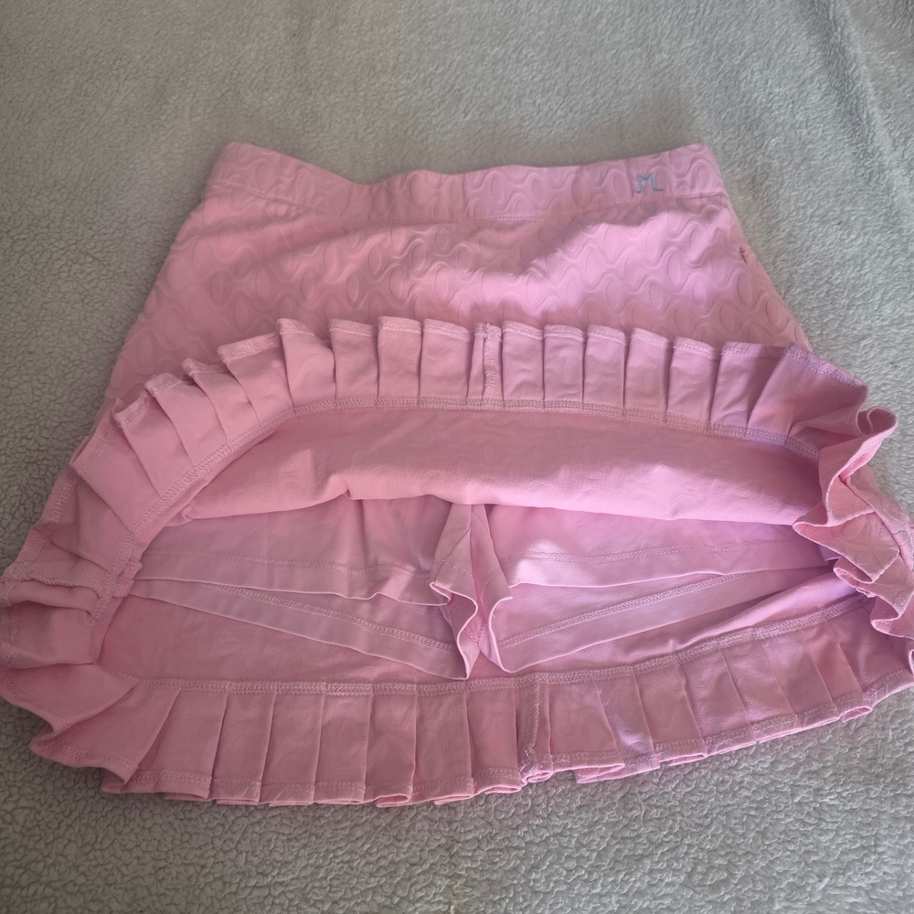 J.McLaughlin Womens Pink Textured Pleated Skort Size S Golf Tennis - Picture 6 of 9